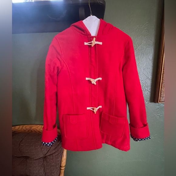 Cherokee Other - Brand: Cherokee. Size: XL 14/16 Red coat w blue white polka doted coat lining.